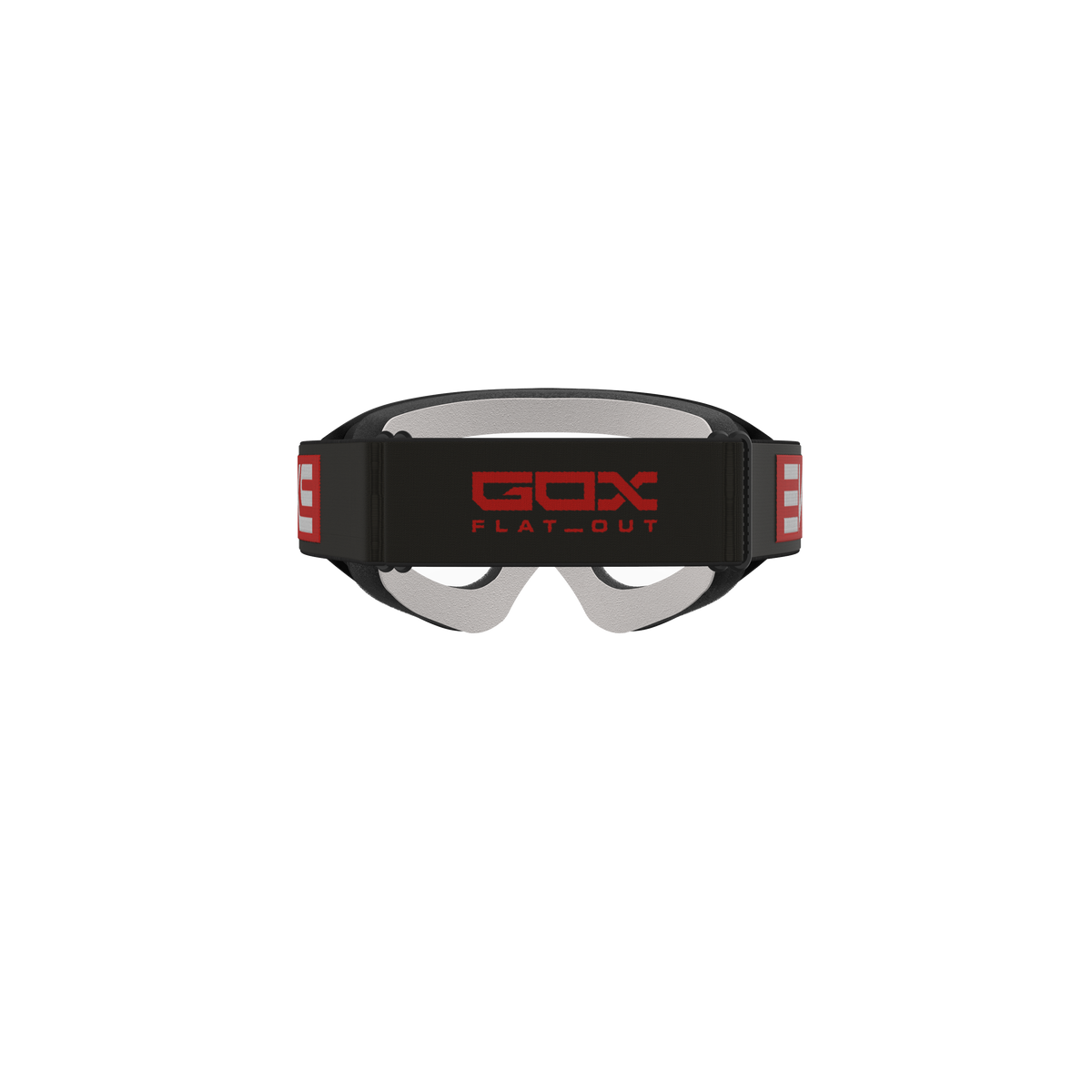 GOX Flat-Out Goggle EKS Black Red - Silver Mirror