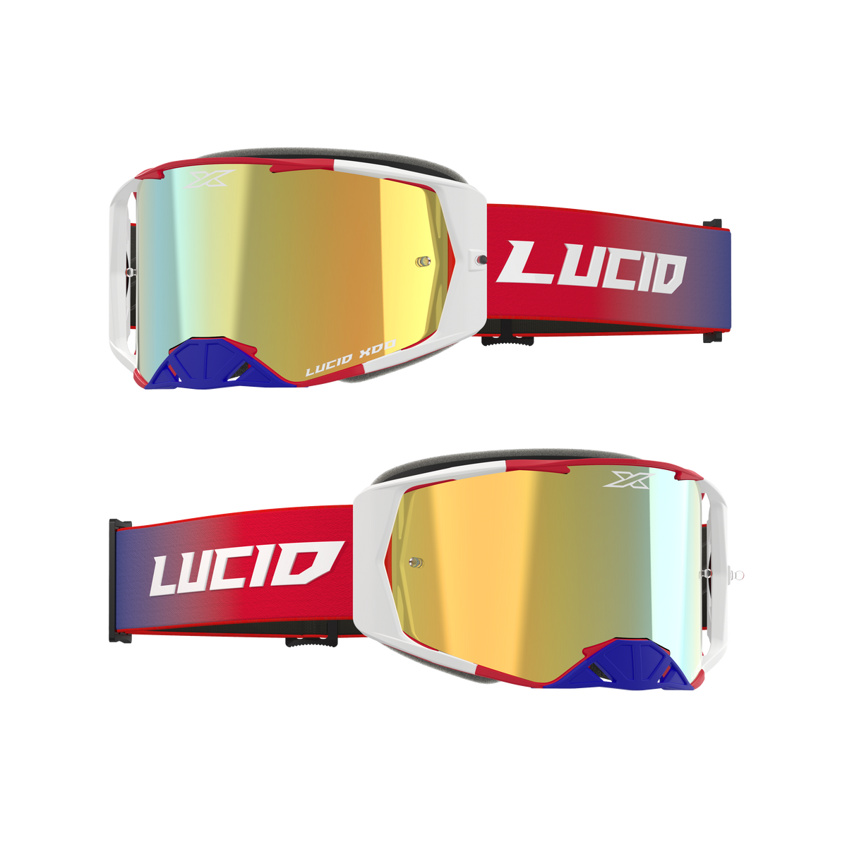 Lucid Goggle LUCID TM RWB - Gold Mirror Lens