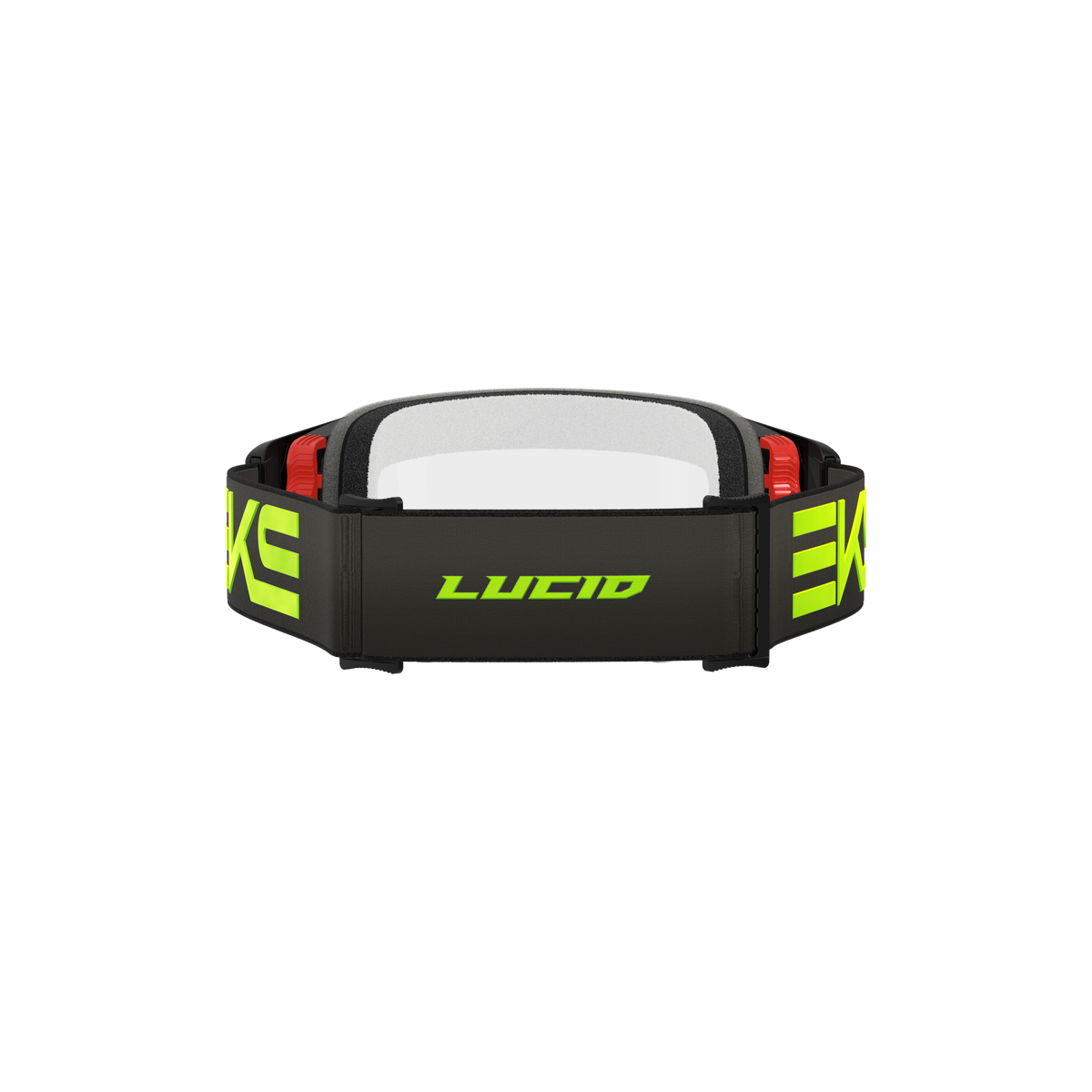 Lucid Race Face Goggle EKS Flag Black Flo Yellow - Clear Lens