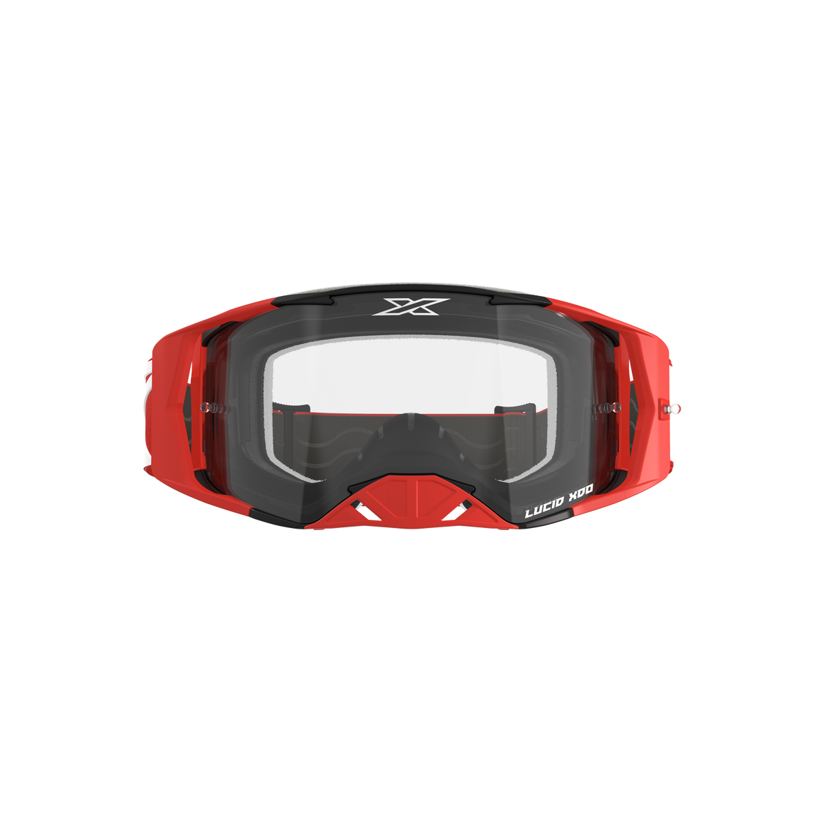Lucid Race Face Goggle Caliber Red - Clear Lens