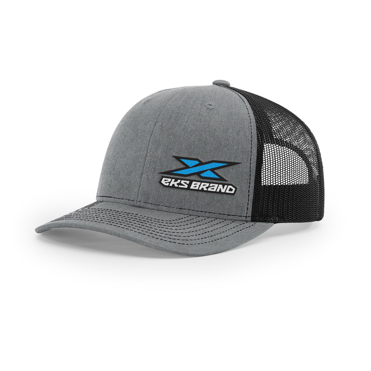 EKS Brand snap back, half mesh hat.