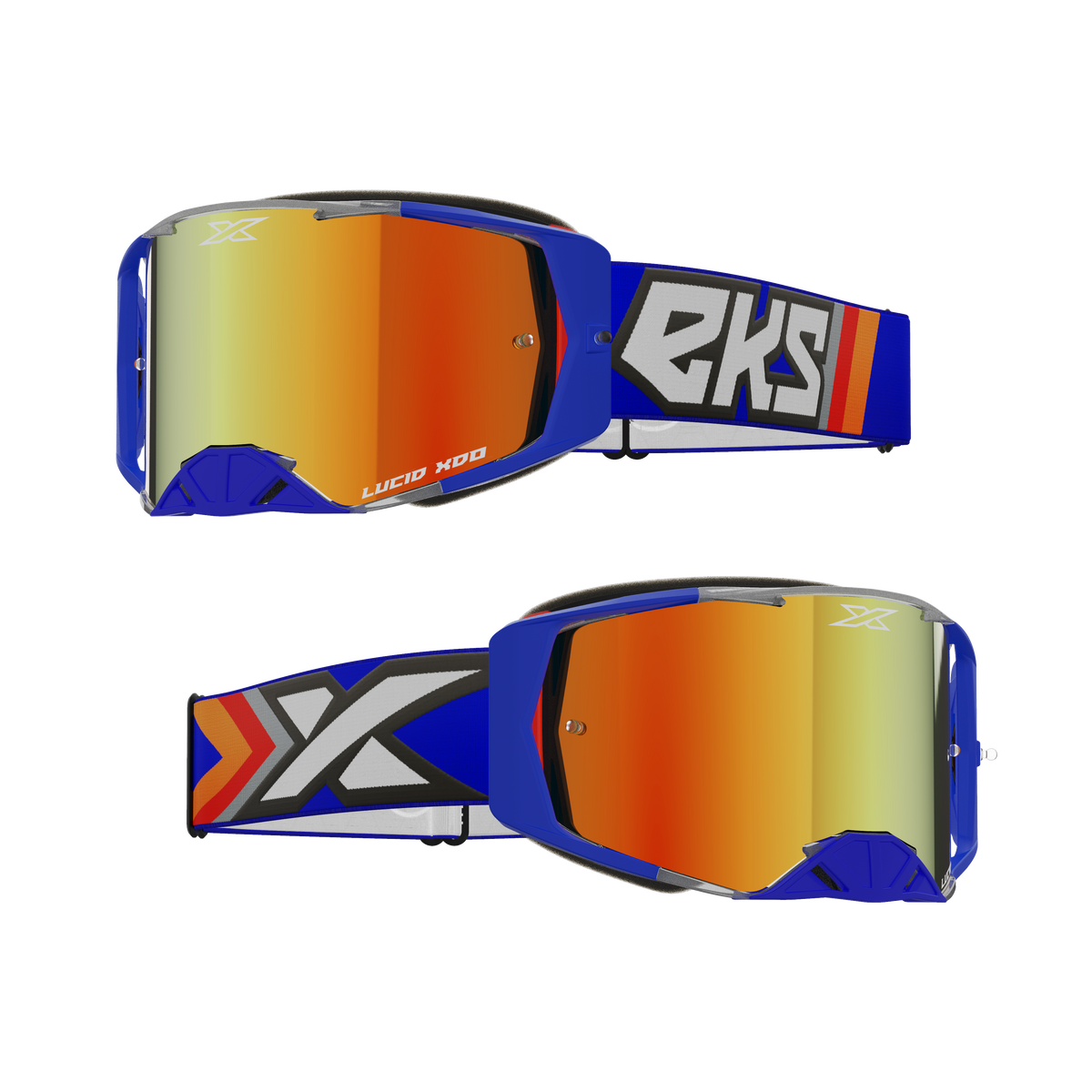 Lucid Goggle True Blue - Red Mirror Lens